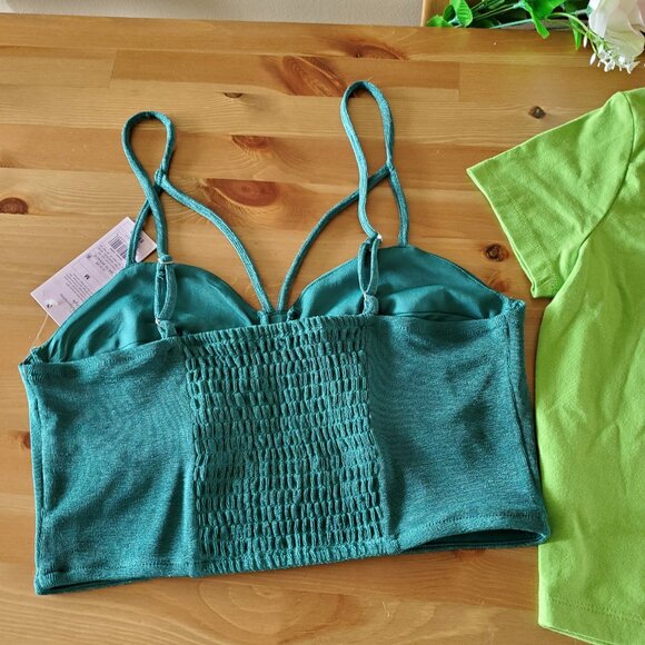 Wild Fable - Women's  Front Smocked-Back Cropped Bustier Tank Top - Size M - Picture 4 of 10